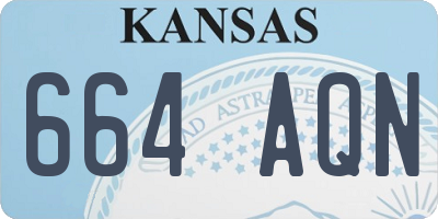 KS license plate 664AQN