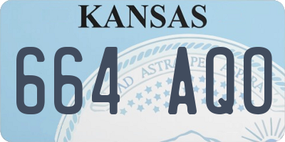 KS license plate 664AQO