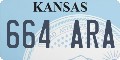 KS license plate 664ARA
