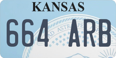 KS license plate 664ARB