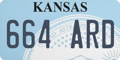 KS license plate 664ARD