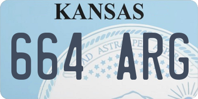 KS license plate 664ARG