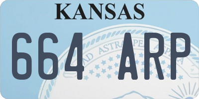 KS license plate 664ARP