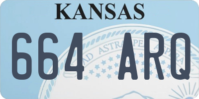 KS license plate 664ARQ