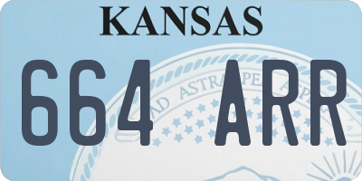 KS license plate 664ARR