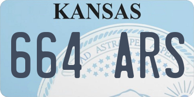KS license plate 664ARS