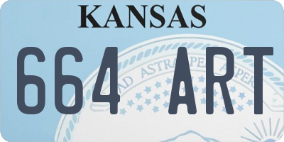 KS license plate 664ART