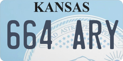 KS license plate 664ARY