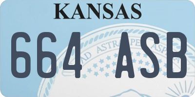 KS license plate 664ASB