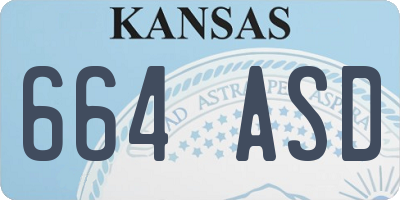 KS license plate 664ASD