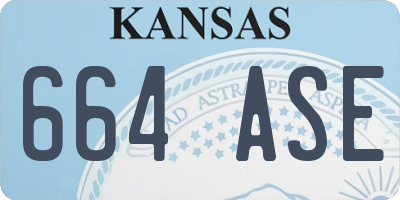 KS license plate 664ASE
