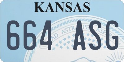 KS license plate 664ASG