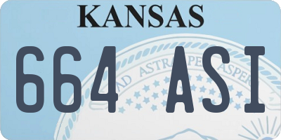 KS license plate 664ASI