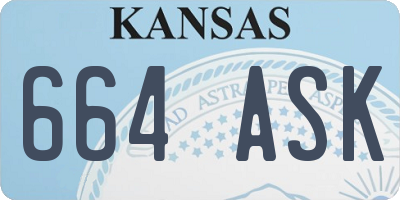 KS license plate 664ASK