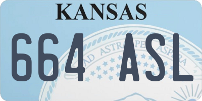 KS license plate 664ASL