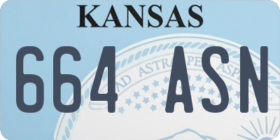 KS license plate 664ASN