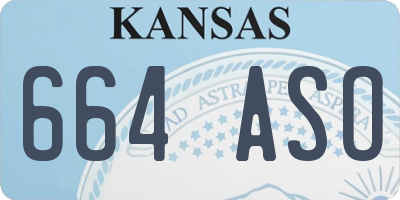 KS license plate 664ASO