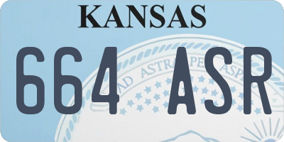 KS license plate 664ASR