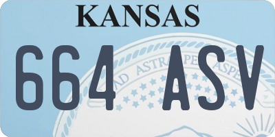 KS license plate 664ASV