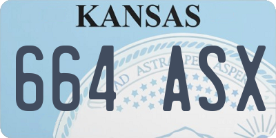 KS license plate 664ASX
