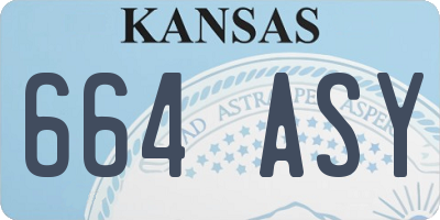 KS license plate 664ASY