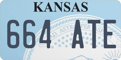 KS license plate 664ATE