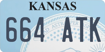 KS license plate 664ATK