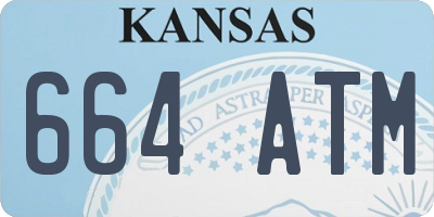 KS license plate 664ATM