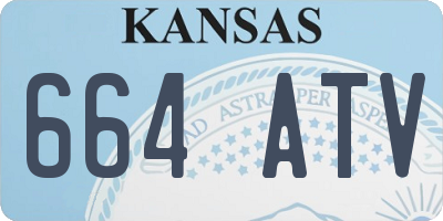 KS license plate 664ATV