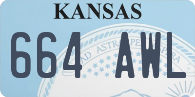 KS license plate 664AWL