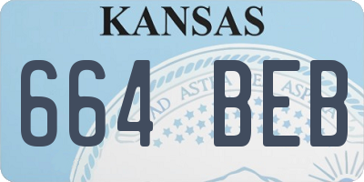 KS license plate 664BEB
