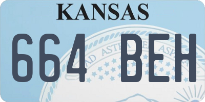 KS license plate 664BEH