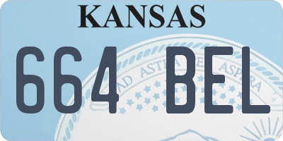 KS license plate 664BEL