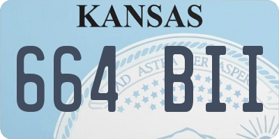KS license plate 664BII