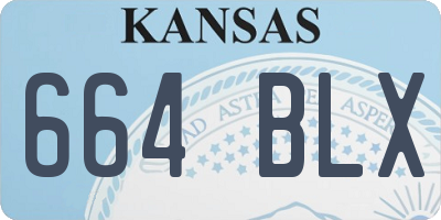 KS license plate 664BLX