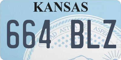 KS license plate 664BLZ