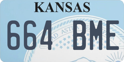 KS license plate 664BME