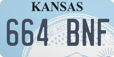 KS license plate 664BNF