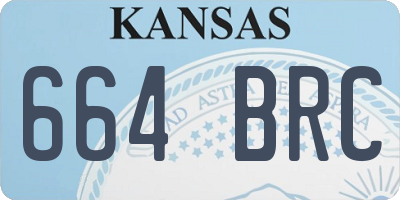 KS license plate 664BRC