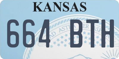 KS license plate 664BTH