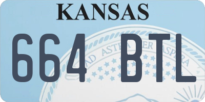KS license plate 664BTL