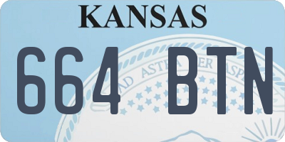 KS license plate 664BTN