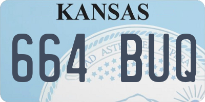 KS license plate 664BUQ