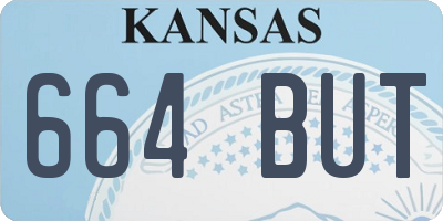 KS license plate 664BUT