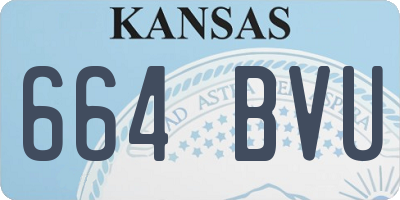 KS license plate 664BVU