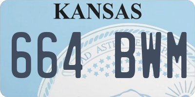 KS license plate 664BWM