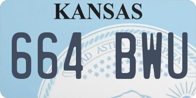 KS license plate 664BWU