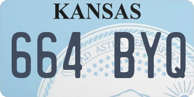 KS license plate 664BYQ