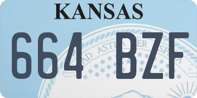 KS license plate 664BZF