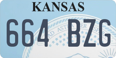 KS license plate 664BZG